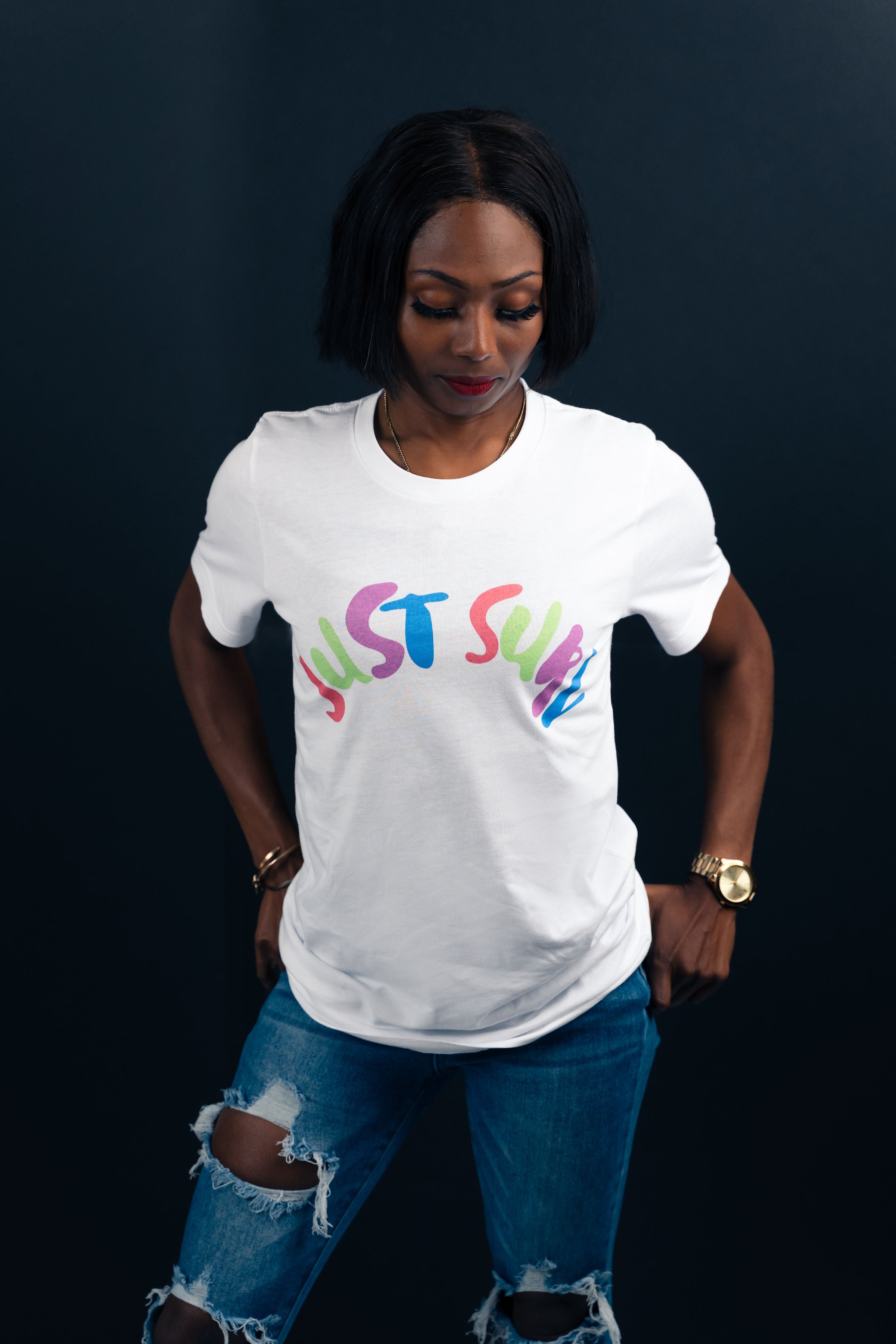 Just Surv White Tee